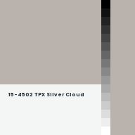 Color chip: 15-4502 TPX Silver Cloud