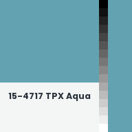 Color chip: 15-4717 TPX Aqua