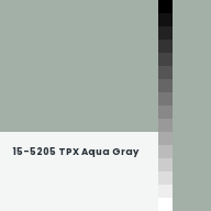 Color chip: 15-5205 TPX Aqua Gray