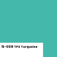 Color chip: 15-5519 TPX Turquoise