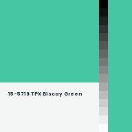 Color chip: 15-5718 TPX Biscay Green