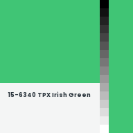 Color chip: 15-6340 TPX Irish Green