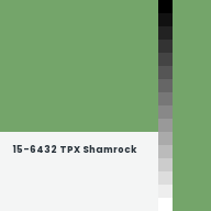 Color chip: 15-6432 TPX Shamrock