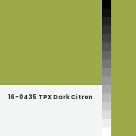 Color chip: 16-0435 TPX Dark Citron