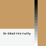 Color chip: 16-0940 TPX Taffy