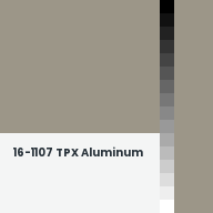 Color chip: 16-1107 TPX Aluminum