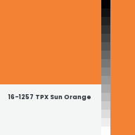 Color chip: 16-1257 TPX Sun Orange
