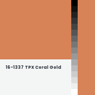 Color chip: 16-1337 TPX Coral Gold