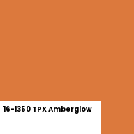 Color chip: 16-1350 TPX Amberglow
