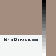 Color chip: 16-1412 TPX Stucco