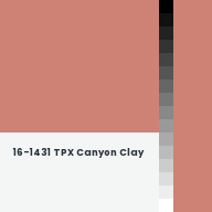 Color chip: 16-1431 TPX Canyon Clay