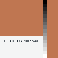 Color chip: 16-1439 TPX Caramel