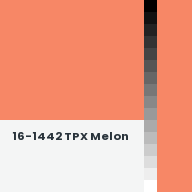 Color chip: 16-1442 TPX Melon