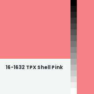 Color chip: 16-1632 TPX Shell Pink