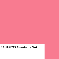 Color chip: 16-1731 TPX Strawberry Pink