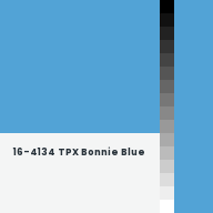 Color chip: 16-4134 TPX Bonnie Blue