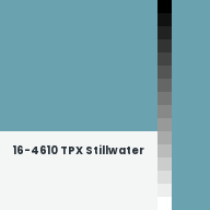 Color chip: 16-4610 TPX Stillwater