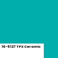 Color chip: 16-5127 TPX Ceramic