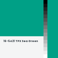 Color chip: 16-5421 TPX Sea Green