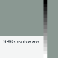 Color chip: 16-5804 TPX Slate Gray