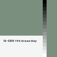 Color chip: 16-5810 TPX Green Bay
