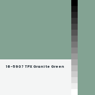 Color chip: 16-5907 TPX Granite Green