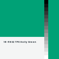 Color chip: 16-5932 TPX Holly Green
