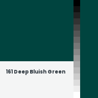 Color chip: 161 Deep Bluish Green