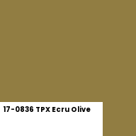 Color chip: 17-0836 TPX Ecru Olive