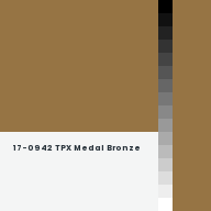 Color chip: 17-0942 TPX Medal Bronze