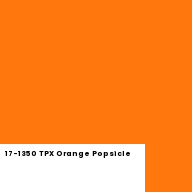 Color chip: 17-1350 TPX Orange Popsicle
