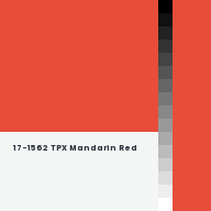 Color chip: 17-1562 TPX Mandarin Red