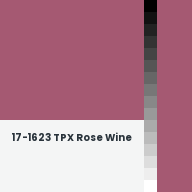 Color chip: 17-1623 TPX Rose Wine