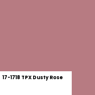 Color chip: 17-1718 TPX Dusty Rose