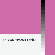 Color chip: 17-2625 TPX Super Pink
