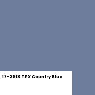Color chip: 17-3918 TPX Country Blue