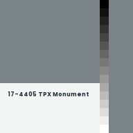 Color chip: 17-4405 TPX Monument