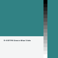 Color chip: 17-5117 TPX Green-Blue Slate