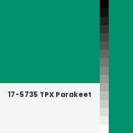 Color chip: 17-5735 TPX Parakeet