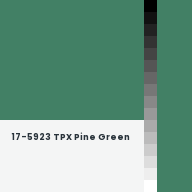 Color chip: 17-5923 TPX Pine Green