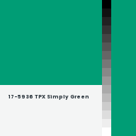 Color chip: 17-5936 TPX Simply Green