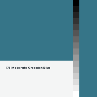 Color chip: 173 Moderate Greenish Blue