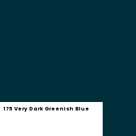 Color chip: 175 Very Dark Greenish Blue