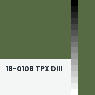 Color chip: 18-0108 TPX Dill
