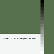 Color chip: 18-0117 TPX Vineyard Green