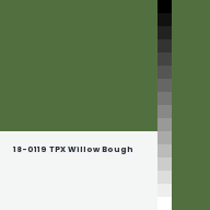 Color chip: 18-0119 TPX Willow Bough
