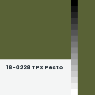 Color chip: 18-0228 TPX Pesto