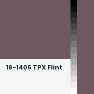 Color chip: 18-1405 TPX Flint