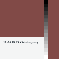 Color chip: 18-1425 TPX Mahogany