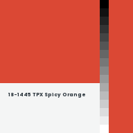 Color chip: 18-1445 TPX Spicy Orange